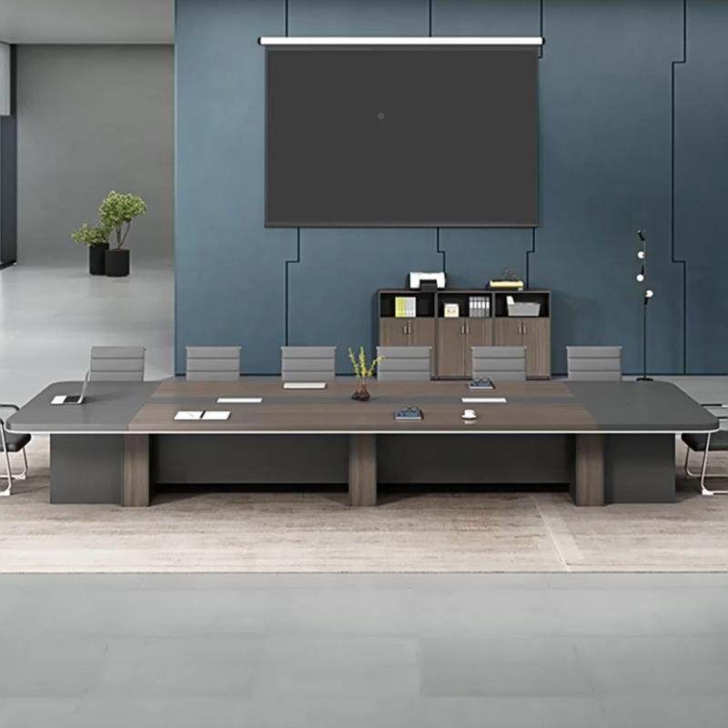 胡桃木会议桌待长桌简约现代长桌条桌型0010接洽谈大办公会议室椅
