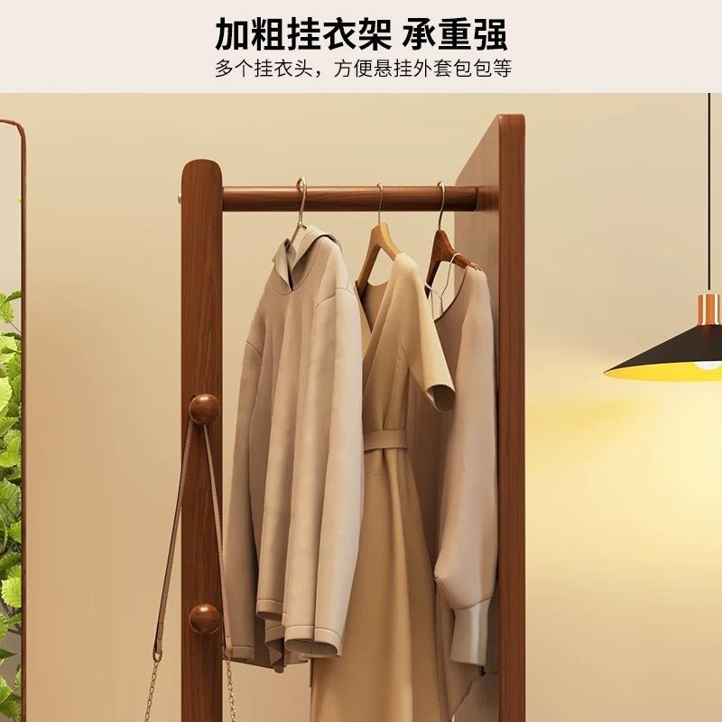转家用全身镜KYT旋地镜可移落动卧室穿衣镜挂大衣帽架一体式试衣