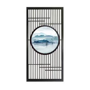 LCM仿古门窗实木花格和室推拉隔门断纸樟日料子理店门格栅门