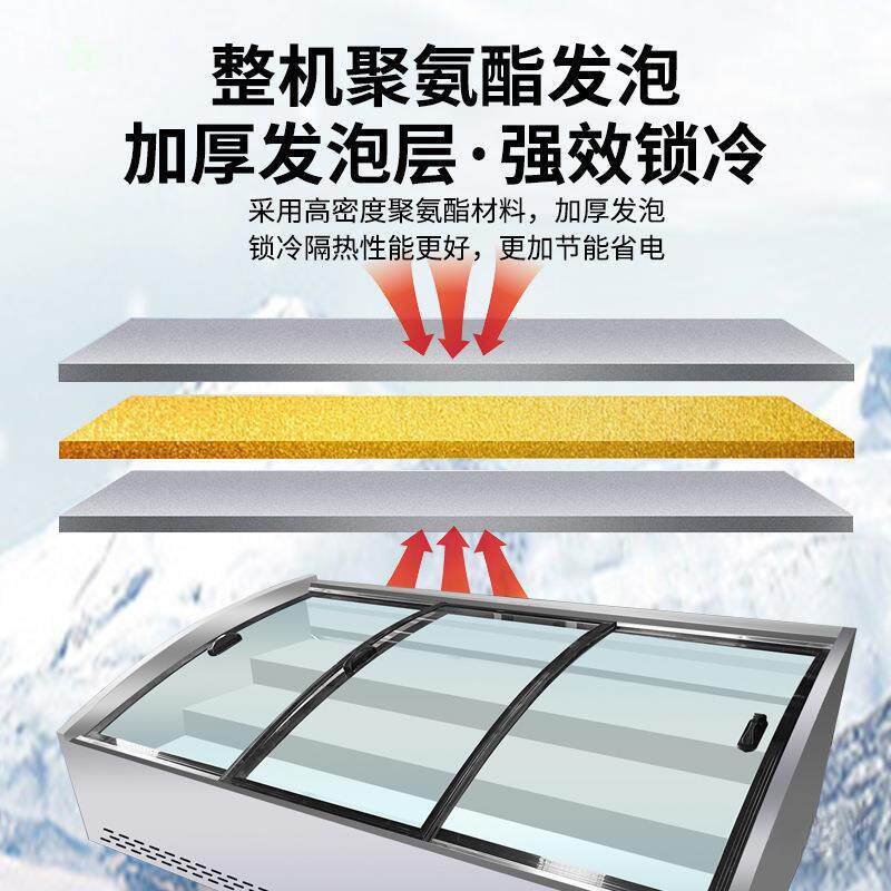 三层阶梯柜摊式无品牌/冷藏保展示海鲜冷鲜冻冰台式不包邮摆三轮