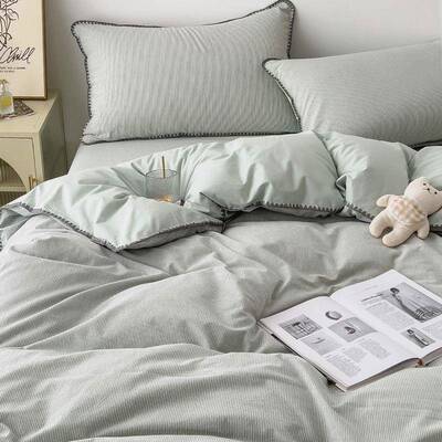 生用品a类床品四件学套简约欧式双床层纱被套77115人宿单舍软三件