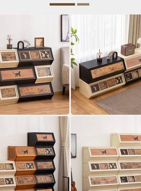 飘物窗柜阳台物储物柜防晒靠墙一体榻榻米收纳柜杂子置架空95922