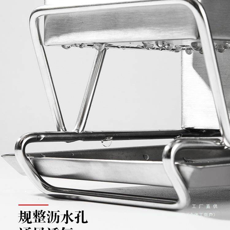 筷子304不锈钢30443壁收挂式沥水置物架家用筒筷笼厨房勺盒子纳筷