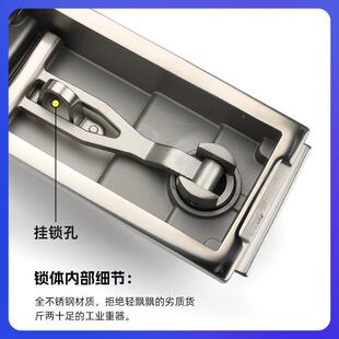 MS88箱变锁不锈钢门锁带挂锁站孔MS887工业8柜户外变电SSM箱锁盒