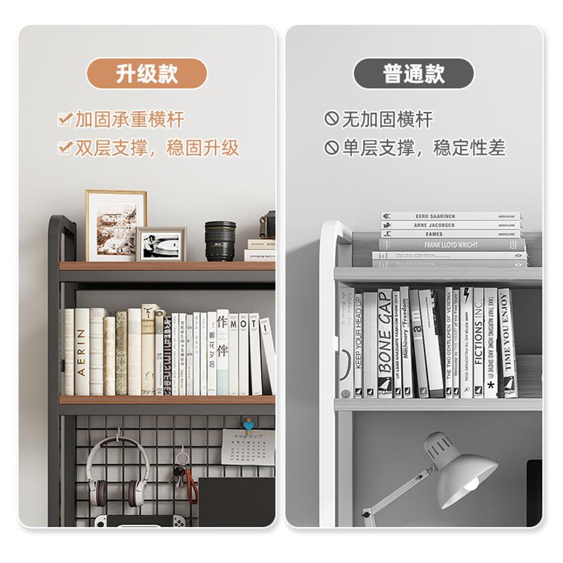 带书桌收纳网格桌面书收纳架学生宿舍脑桌电洞板多层铁艺架桌面置