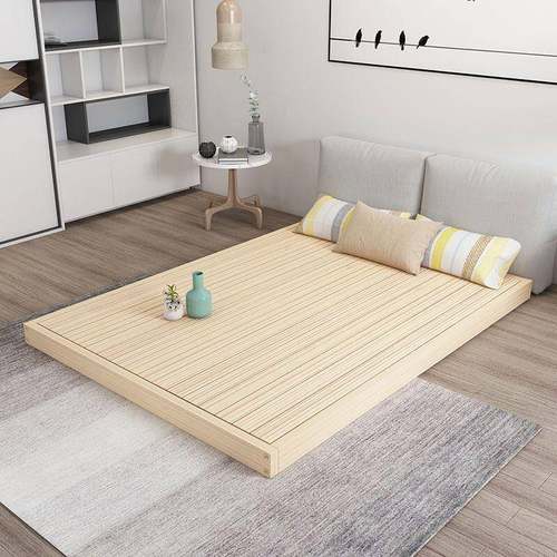 木硬板双人床实骨排架36559台落地铺床日式矮床贴地榻榻米床架无