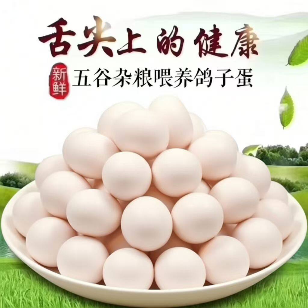溢农惠民鸽子蛋30枚新鲜杂粮喂养白鸽蛋孕妇宝宝辅食鸽蛋整箱包邮