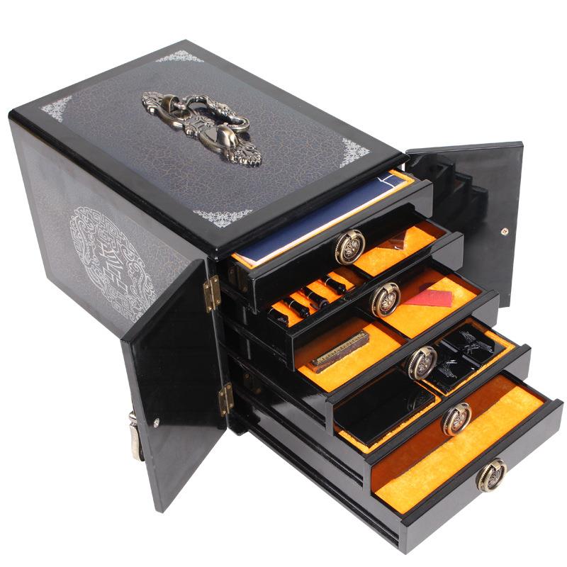 旭龙山庄高档国画书法用品文房四宝精品礼盒笔墨纸砚套装