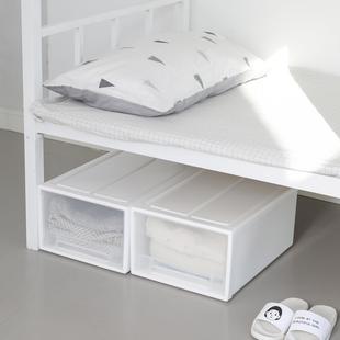 透明内衣衣服整理 加厚塑料寝室衣柜收纳盒 TUF4宿舍抽屉式 收纳箱