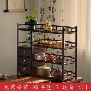 茶具置面物架小博60四层三架茶室办公桌室古茶壶架紫砂壶摆件展示