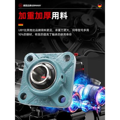 2进口2外球 面轴承方座Uc无品牌/f20 2004 F205 206 207208 209 2