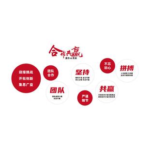 办室墙面团Y-NK805-装饰励志标语企业化墙设文计公司队会公议背景
