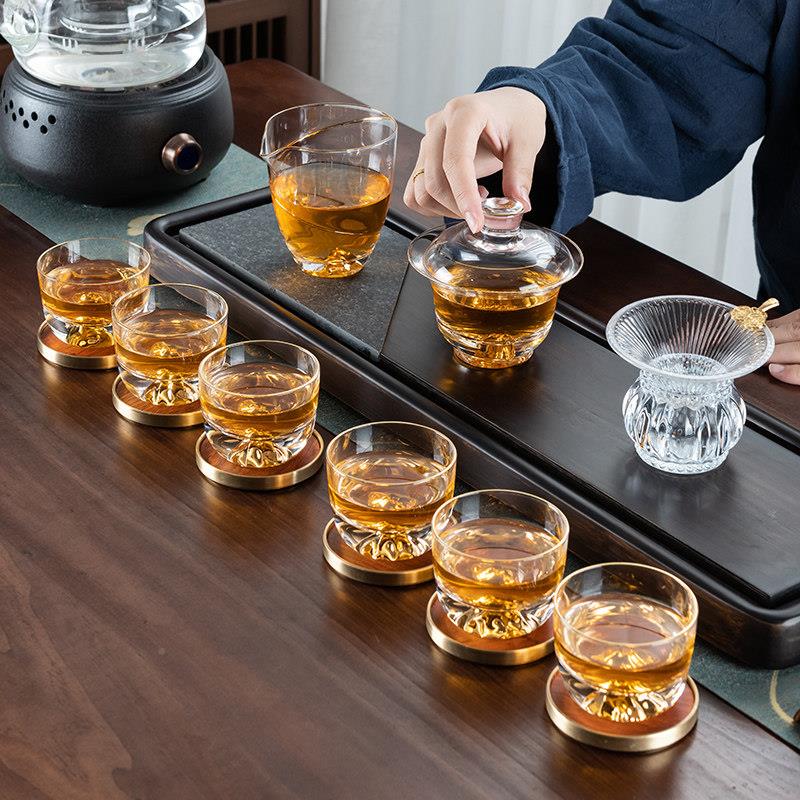 茶具组奢功茶杯轻高20200912档高夫端耐热玻璃盖套碗家用办公室会