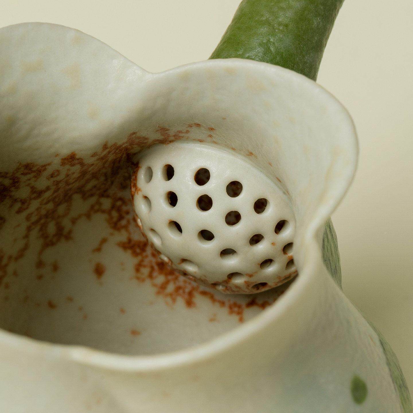 里作火石红绘MMG荷鱼花朵道杯手过滤球孔家用带功夫茶具茶海公分