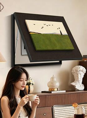 层体电表箱双装饰画QWL4128遮挡配立电箱盒挂画高0级感创意饭厅画