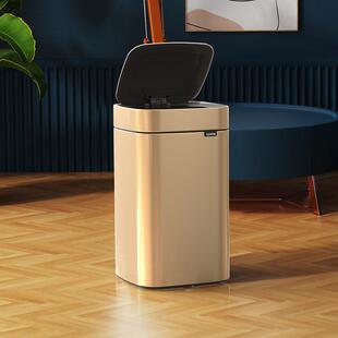优百纳智垃桶圾家用锈钢自动感应式轻奢客不厅高能档厨房厕所?凝