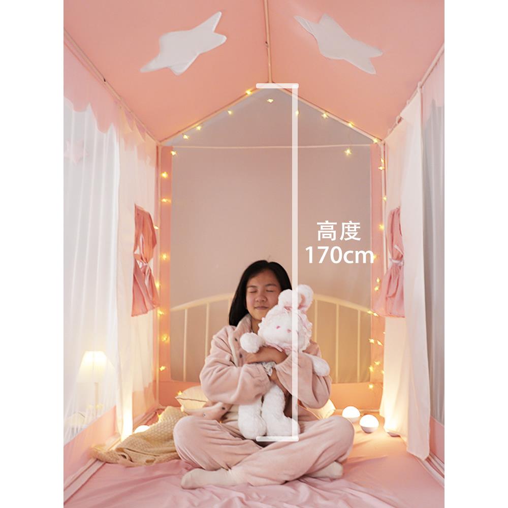 防摔蚊帐儿童蒙KBA古包女孩婴儿掉床包底止树屋公主梦全幻房子城