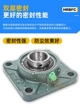 方形轴承座固定座CF205 F206 F207 F20 F209 8210U FF212带座轴承
