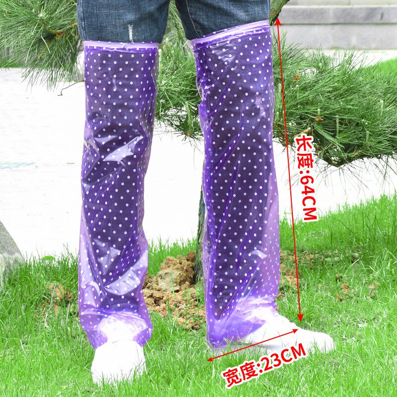 速发成人防水PVC袖套男工作防水防油雨长腿套护腿宽松骑行防加腿