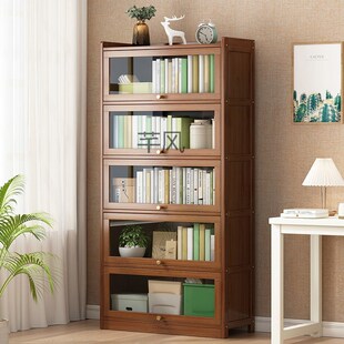 速发Q沨1书架置物带落地简易尘用书柜架门防家储物柜客置物柜靠墙