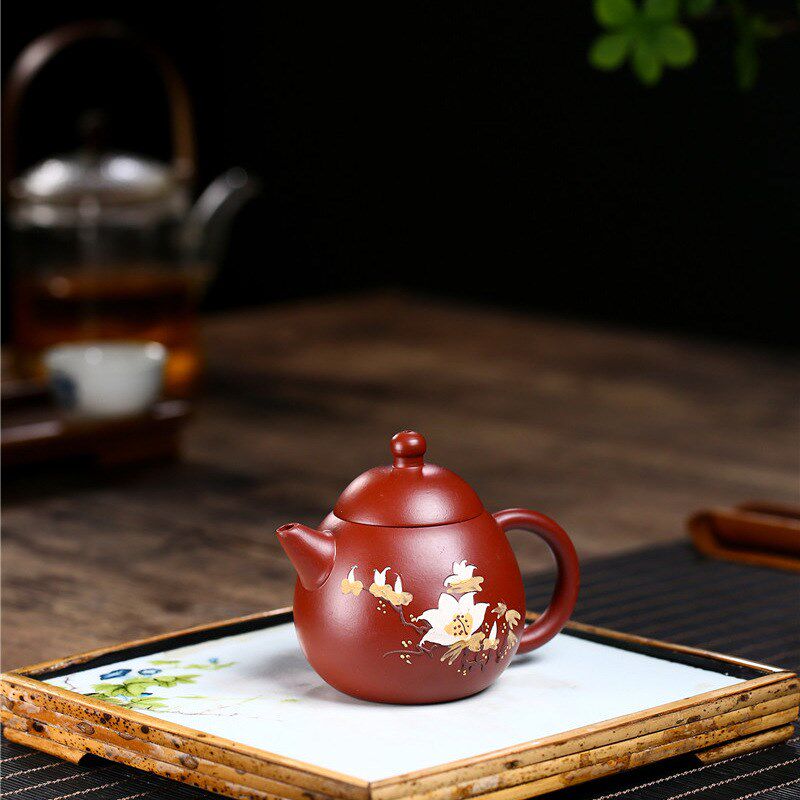 速发宜兴原夫大红袍全手工清香玉兰龙矿紫砂壶功蛋茶具泡茶壶一件