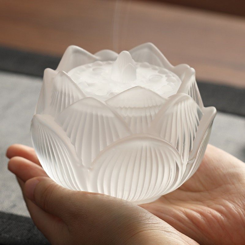 速发禅意荷花琉璃盘檀炉摆道茶件小打香篆香香家用室内香薰炉沉香