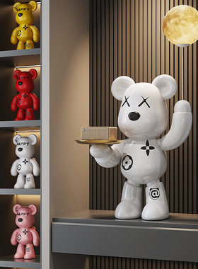速发乔迁新居礼物大型落地熊摆装套件轻奢饰厅高端大气装客品