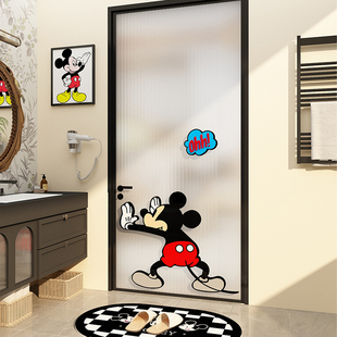 速发卫生间浴室玻上电梯门璃贴粘卧室房间自纸立体遮丑墙纸