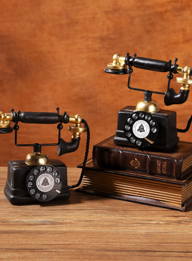 速发复古机摆件怀件老物旧拍摄道具老式座机模型店铺橱摆布置窗设