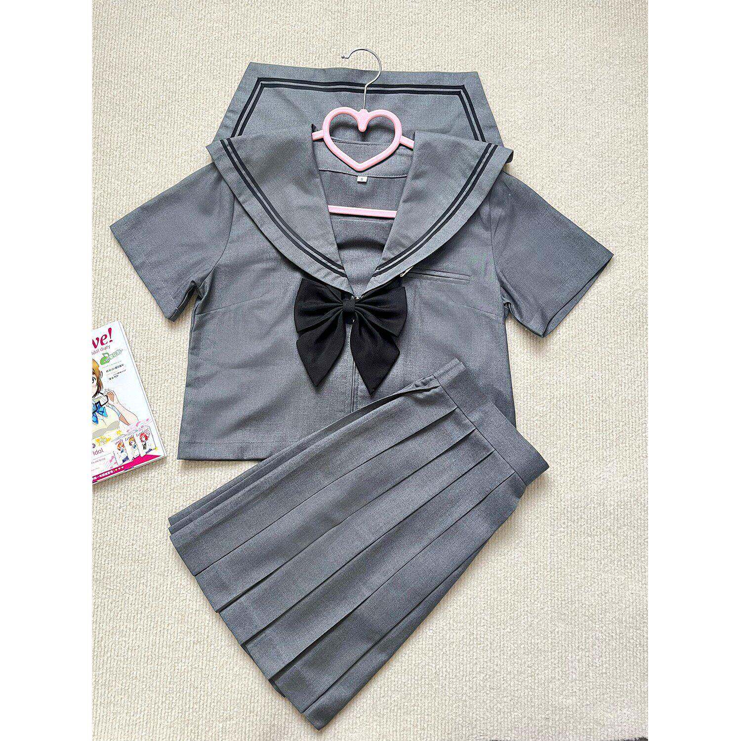 灰二套本水手服YVH装香风吹麦jk制学院风秋冬服百搭