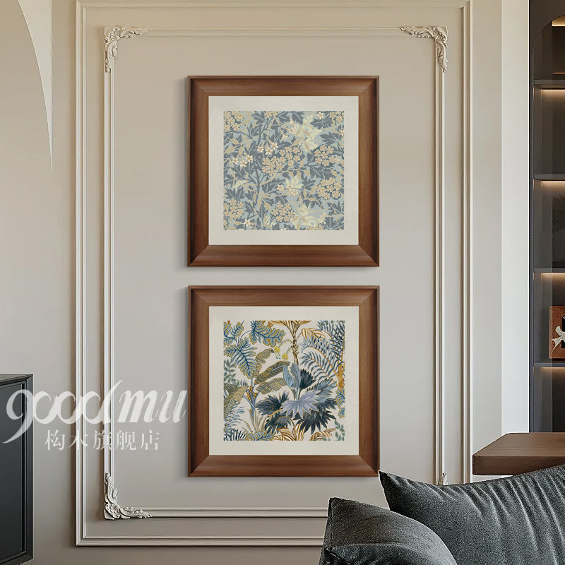 法式乡村客厅餐厅挂画美式田园花卉玄关过道装饰画复古卧室床头画