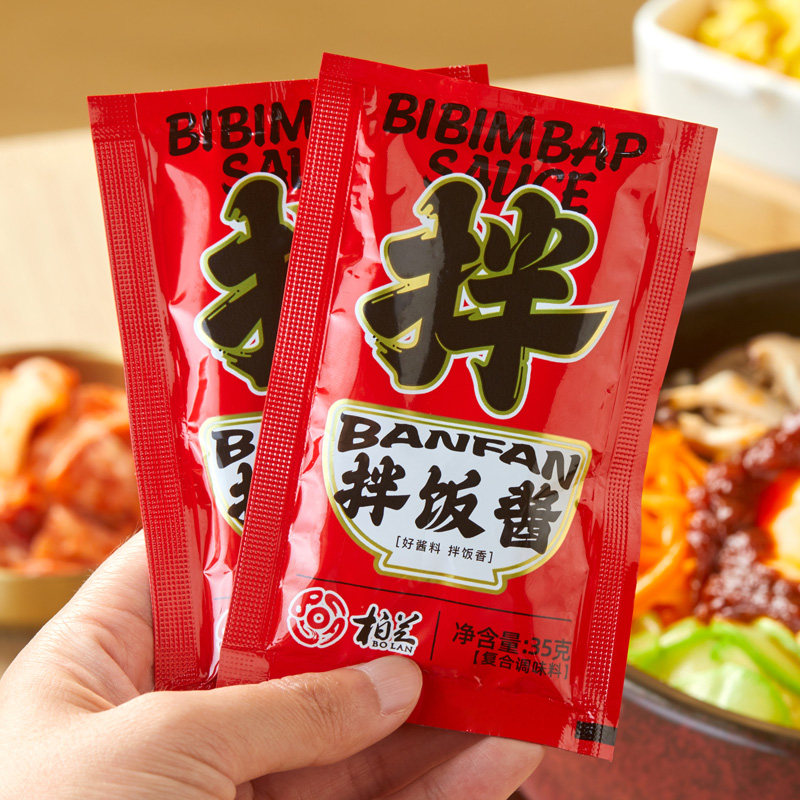 米村拌饭酱柏兰石锅拌饭韩式辣椒酱朝鲜族甜辣正宗拌米饭小包装村