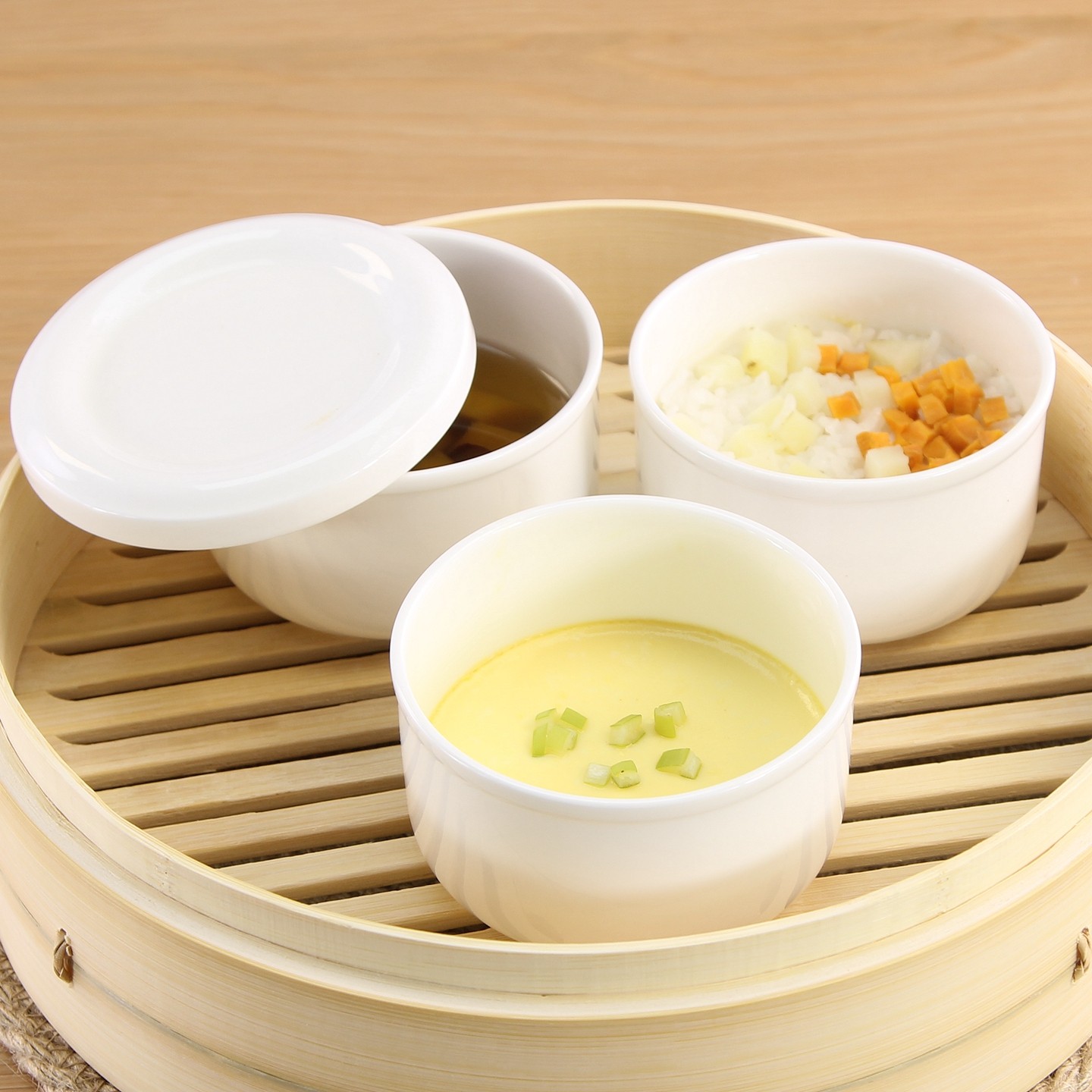 速发蒸蛋碗带盖婴儿家用儿童碗宝宝小碗辅食蒸蛋羹专用蒸碗陶瓷碗