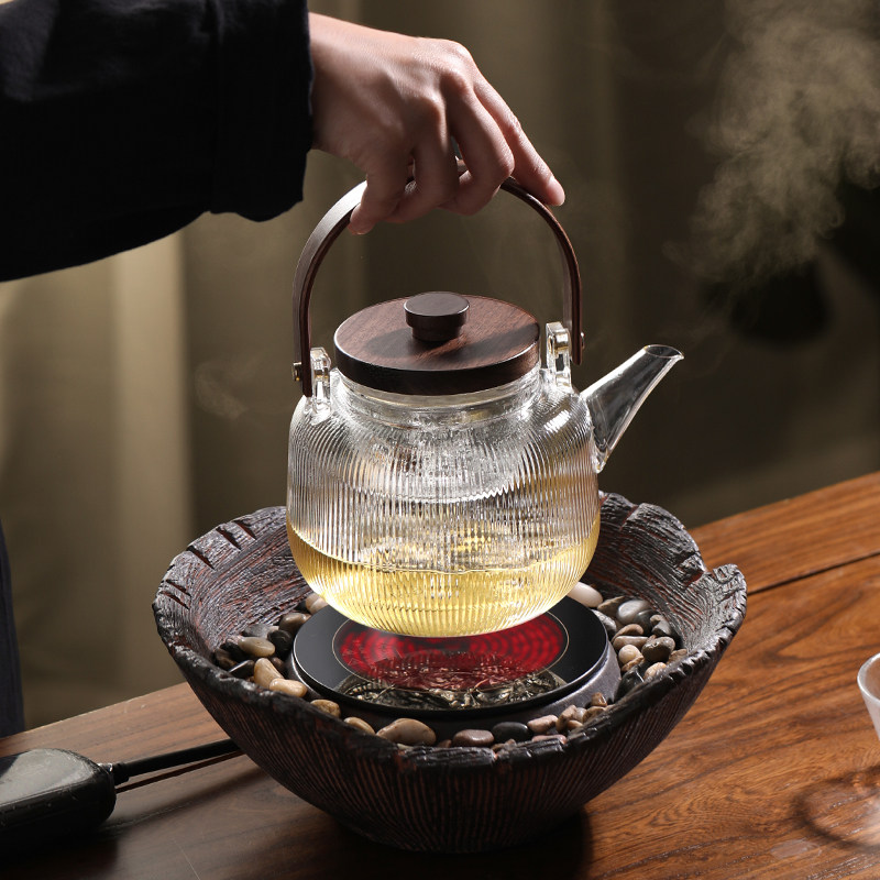 速发电陶炉围炉煮茶器静石煮茶炉小型日式仿古功夫茶烧茶炉玻璃壶