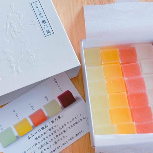 日本鹤屋光信琥珀糖限定抹茶柚子糖日式传统水果糖果礼盒