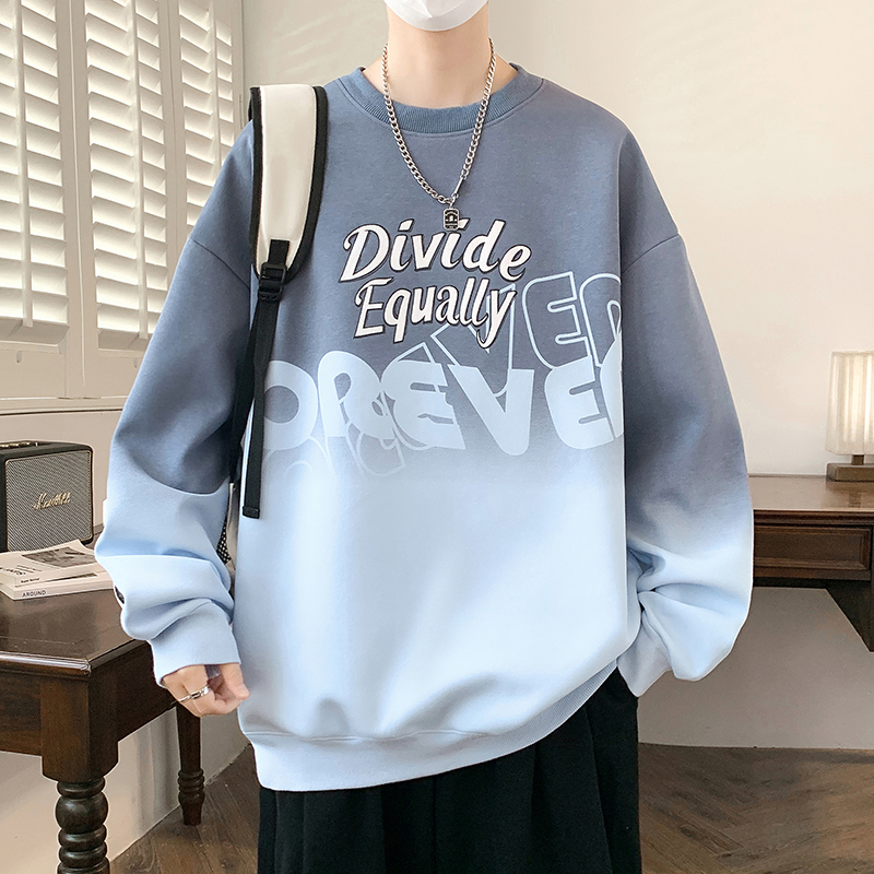 2025新款春秋季青少年圆领卫衣男初中高中学生大童秋装打底衫上衣