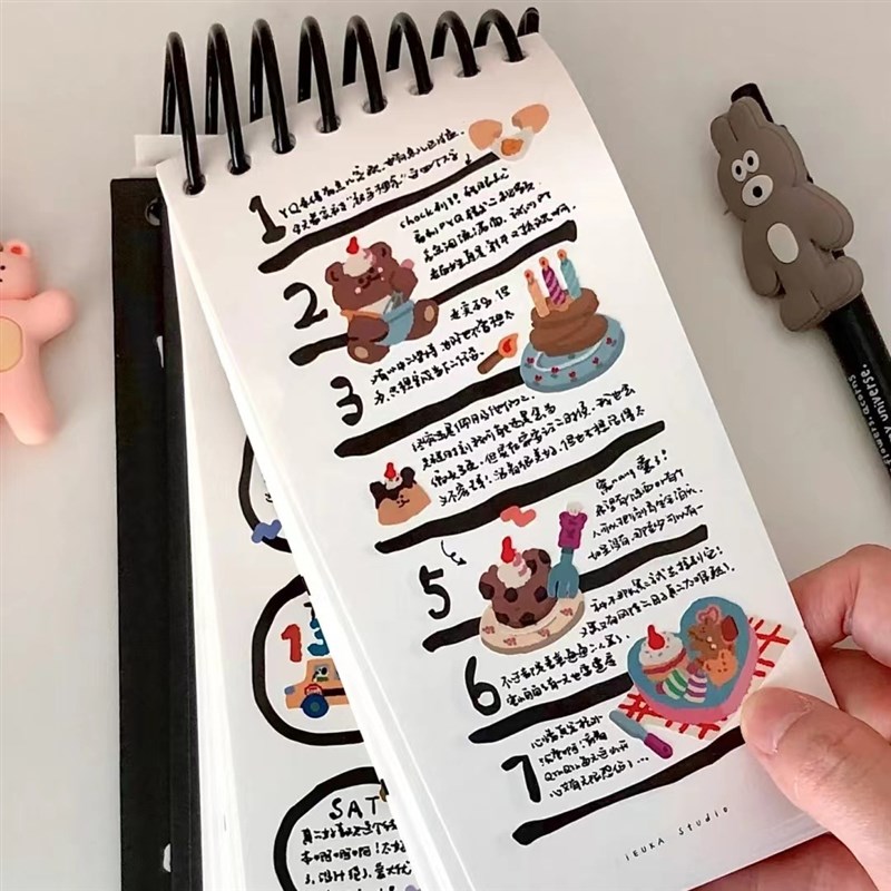 小红书同款感黑色线圈本高颜值丰富内页weeks学生计划本其他