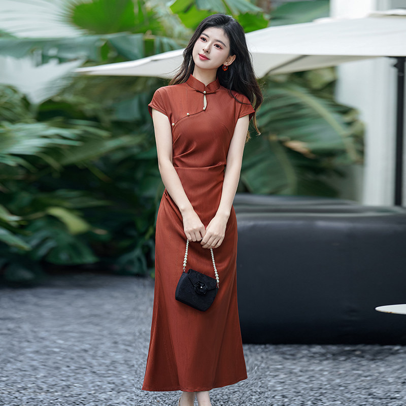 速发红色高考送考旗袍新娘敬酒服2026夏季新款收腰鱼尾订婚结婚连