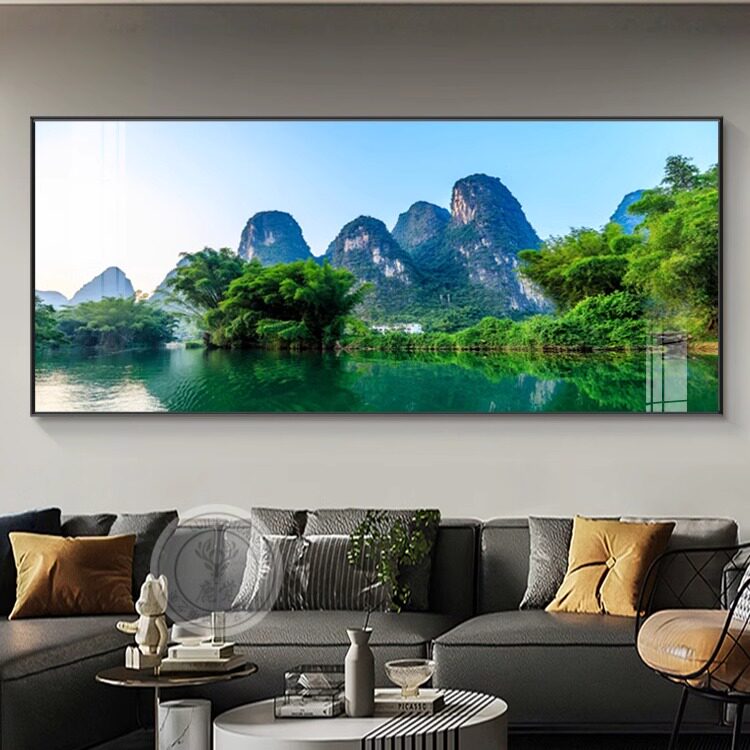 现代桂林山水装饰画 客厅卧室风景挂画 可客制化
