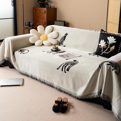 雪尼尔沙发巾中古风四季通用覆古防猫抓盖布2025年新款全盖沙发垫