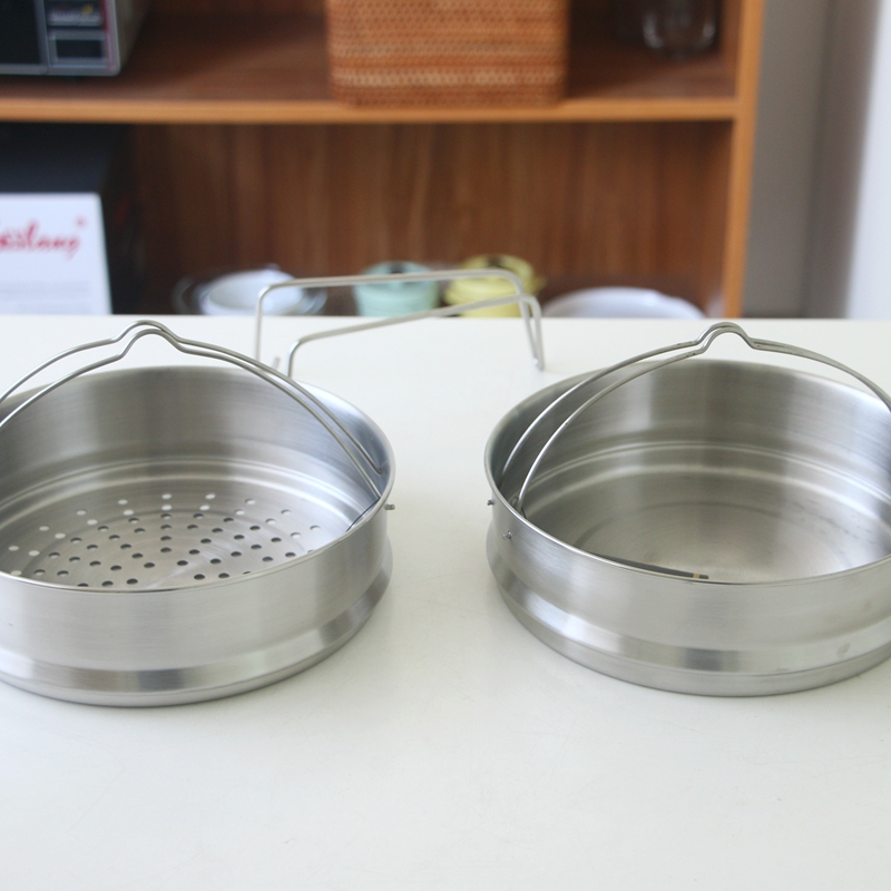 304不锈钢蒸格汤锅蒸笼高压锅内置蒸屉20/22cm一锅多出
