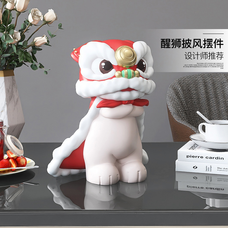 创意醒狮桌面摆件客厅电视柜酒柜装饰品生日礼物送男生乔迁礼品