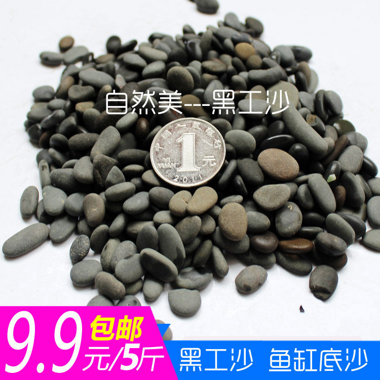 速发鱼缸造景黑工沙底沙水族箱铁胆沙龟缸螯虾专用沙黑工砂吉罗鱼
