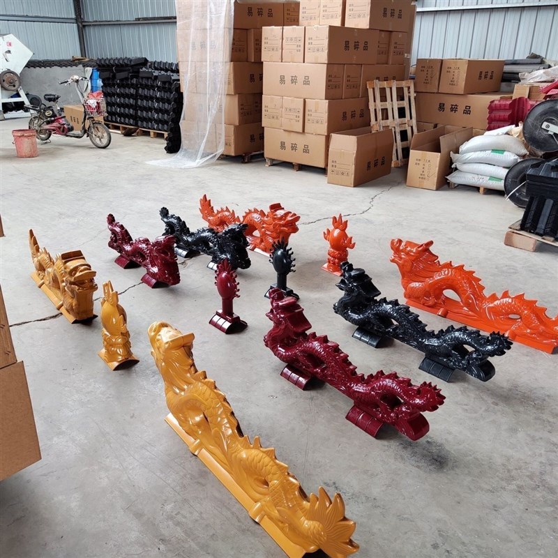 ASA树脂瓦双龙戏珠二龙戏珠屋顶abs仿古正脊中式门楼配件房顶屋脊