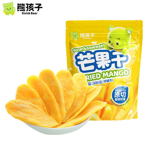 芒果干量贩装水果干500g 芒果干50g蜜饯果干零食