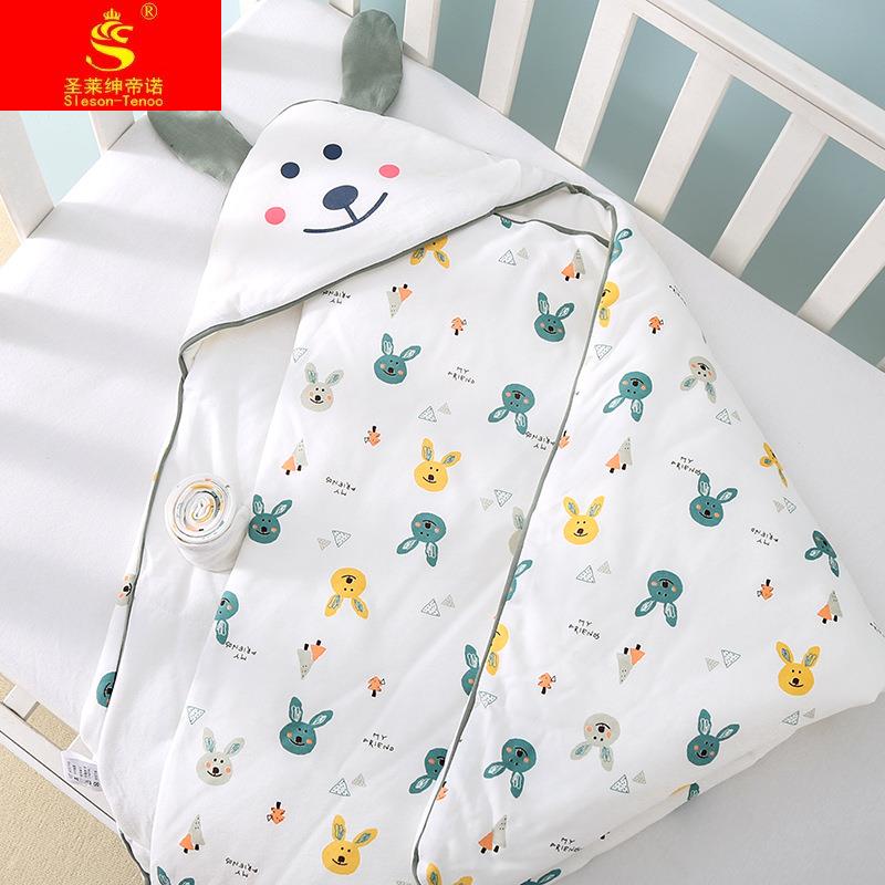 婴儿抱被新生儿包被春秋冬加厚二三四月份初生宝宝包裹巾外出抱毯