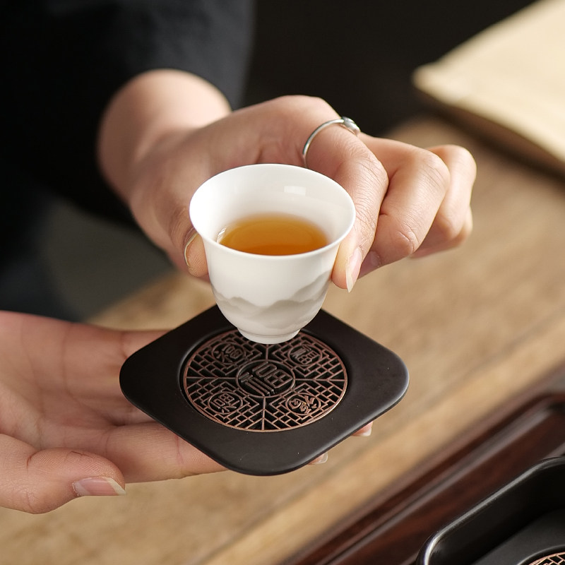 速发茶杯垫茶道功夫茶具配件茶盘茶桌摆件隔热垫防烫茶托底托茶杯