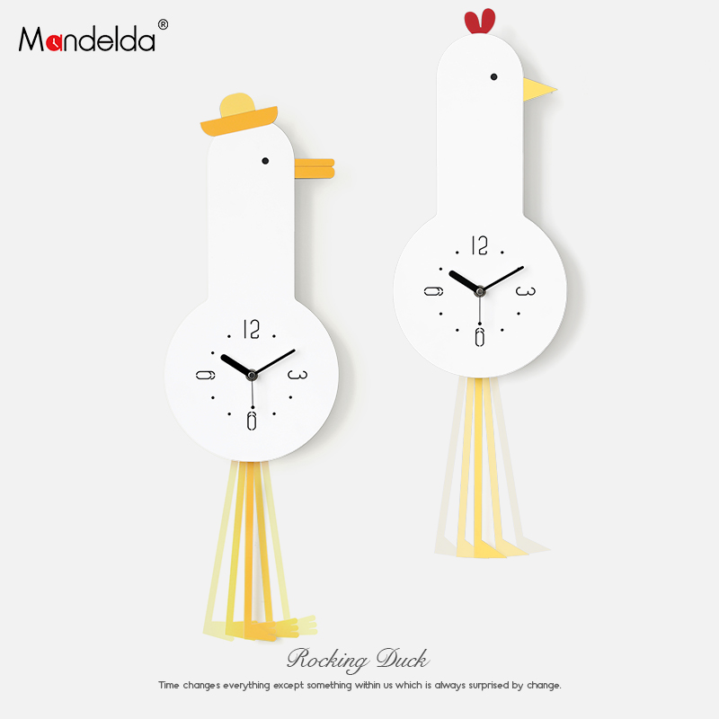 Mandelda挂钟网红挂钟客厅家居时尚时尚创意现代简约挂钟不打孔