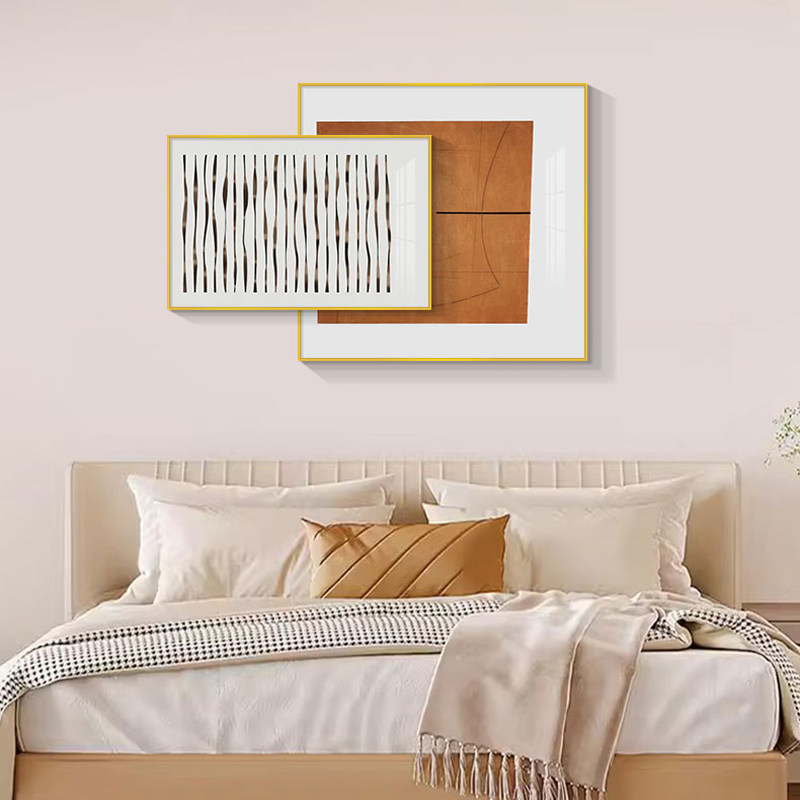 卧室床头装饰画墙面装饰高级感卧室墙面装饰酒店宾馆主卧床头挂画