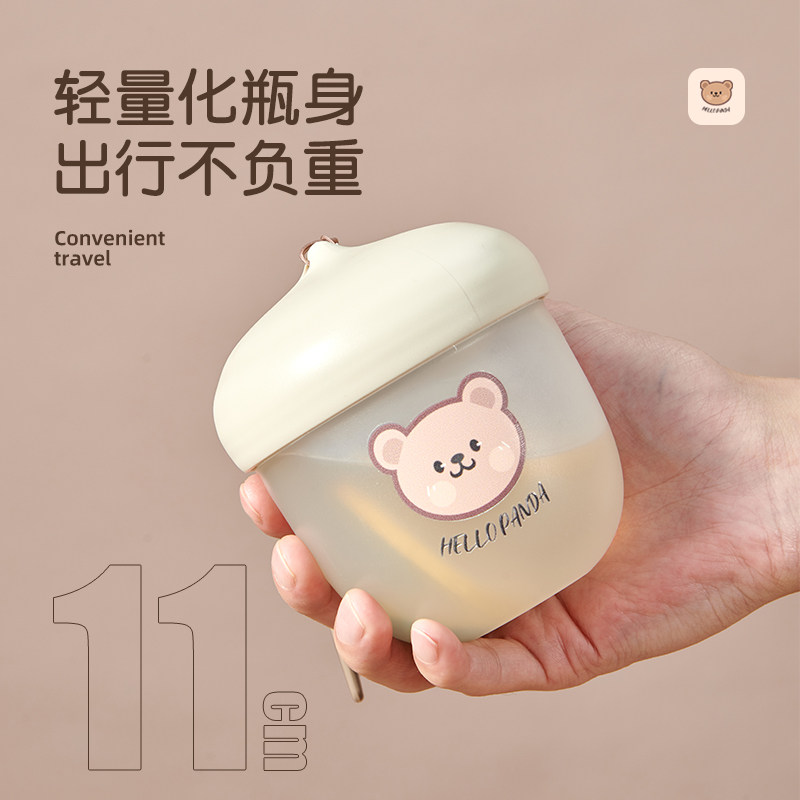 速发微波炉儿童刻度早餐杯牛奶杯密封带盖可爱豆浆杯燕麦杯汤杯水